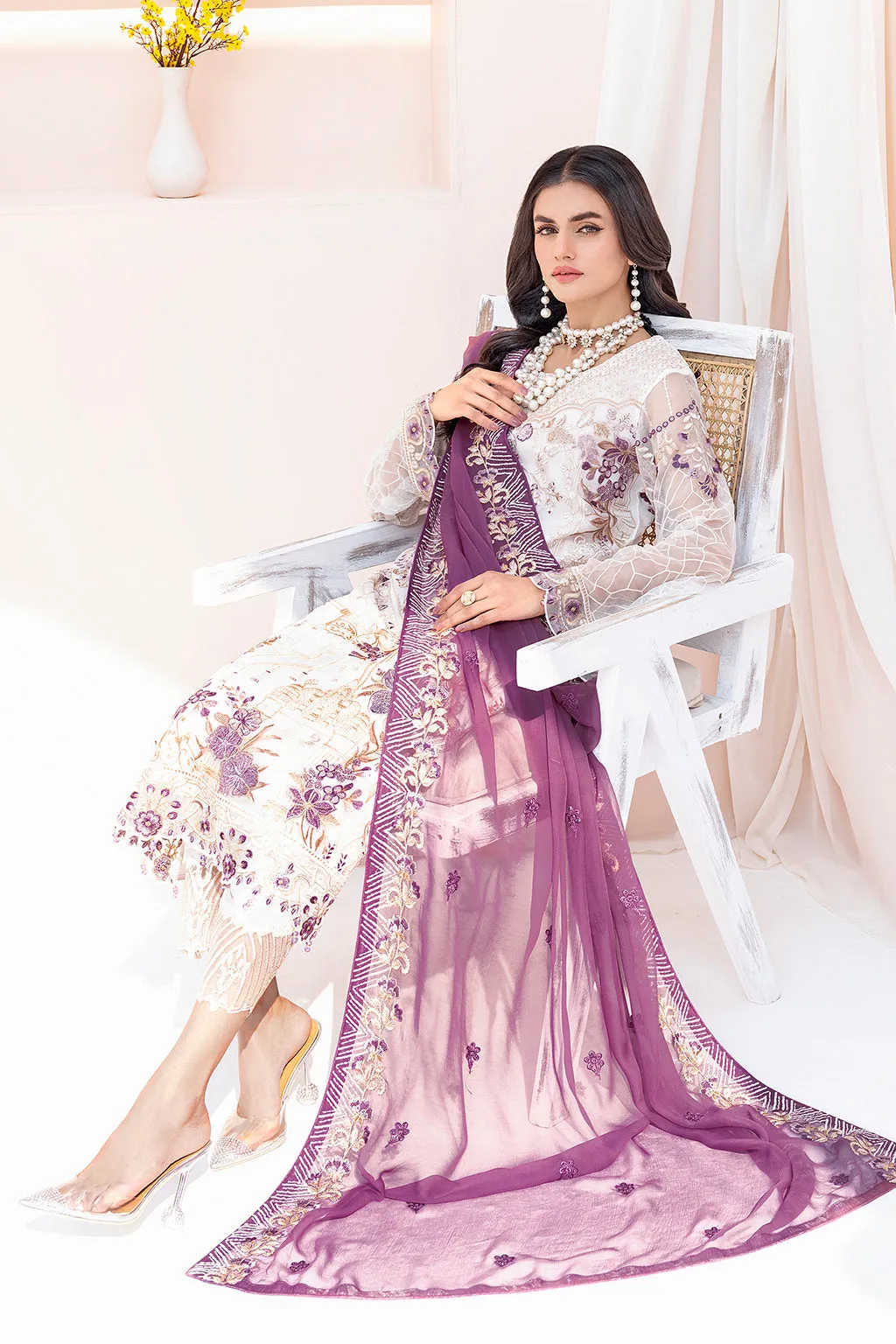 Ramsha Chevron Chiffon Collection 2023 – A-602