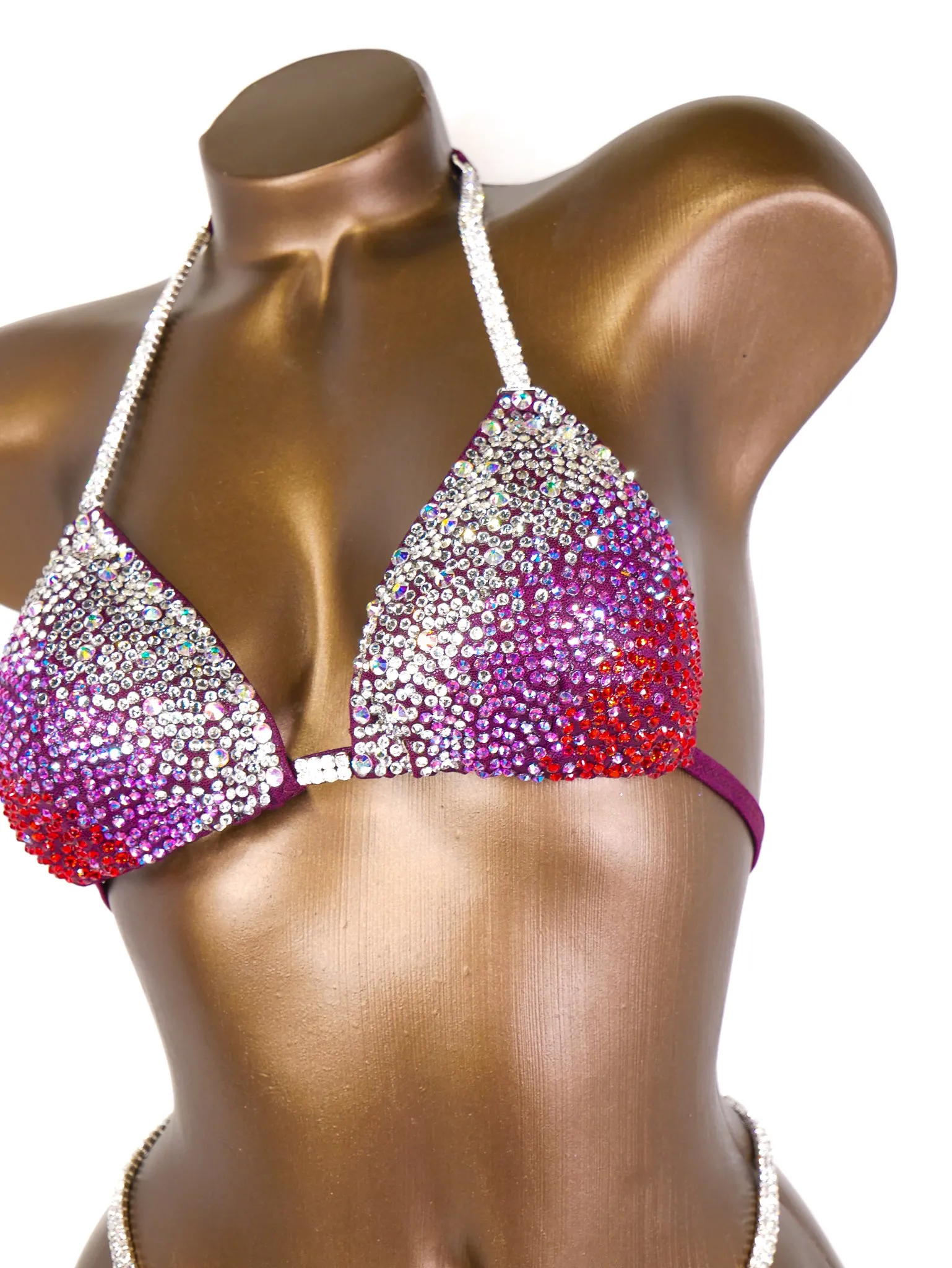 Ready Made Bright Burgundy Blend Bikini Suit
