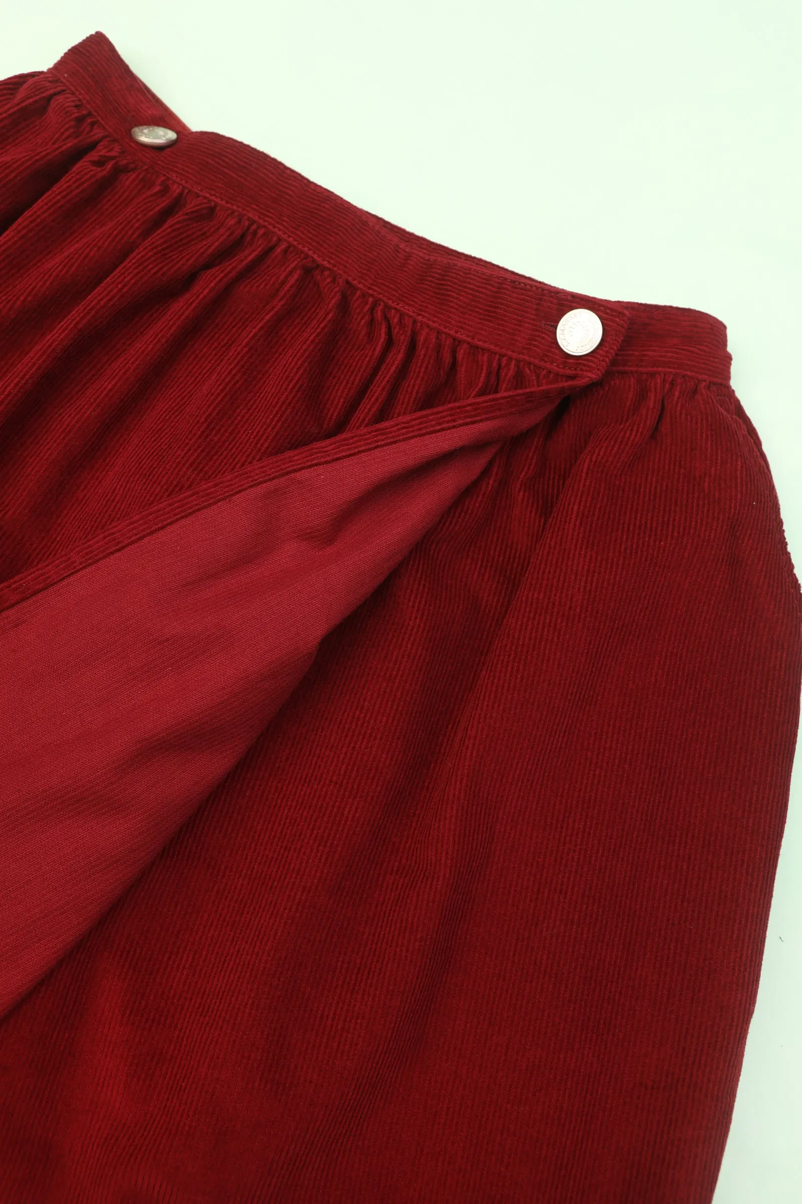 Ross Skirt Burgundy Corduroy