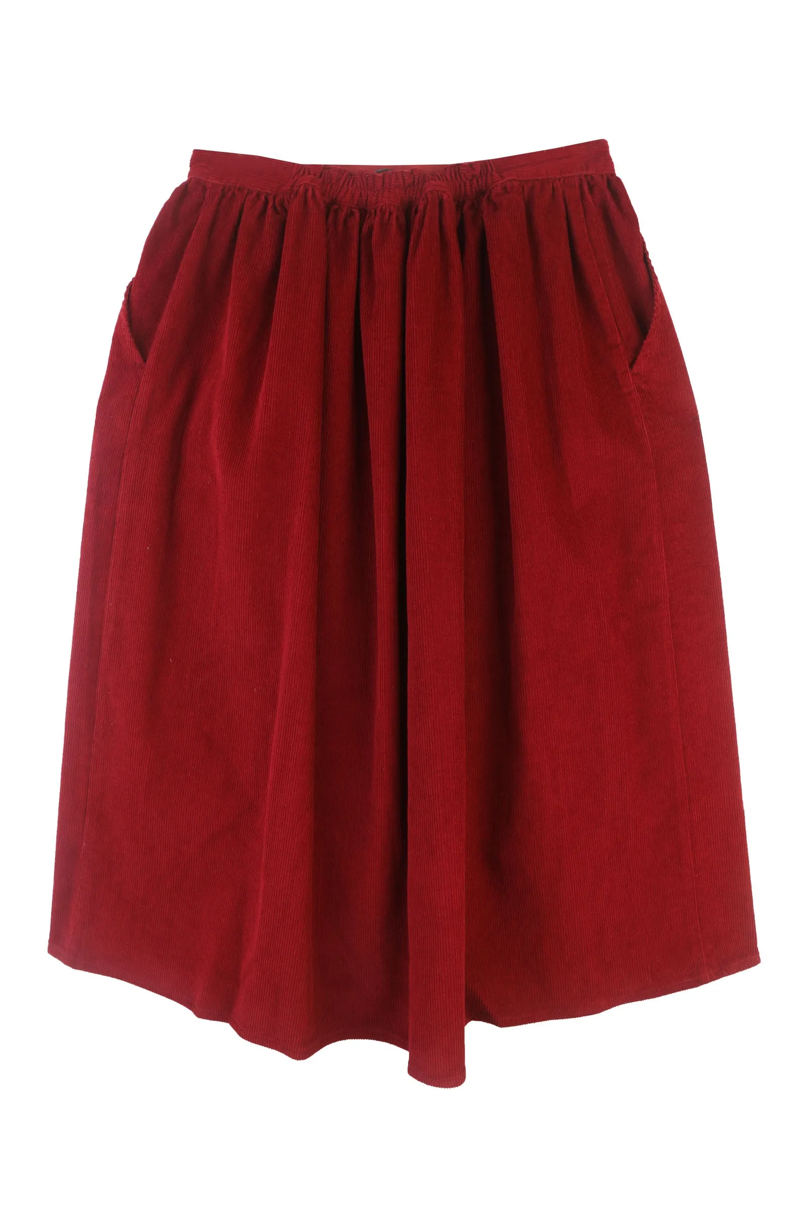 Ross Skirt Burgundy Corduroy