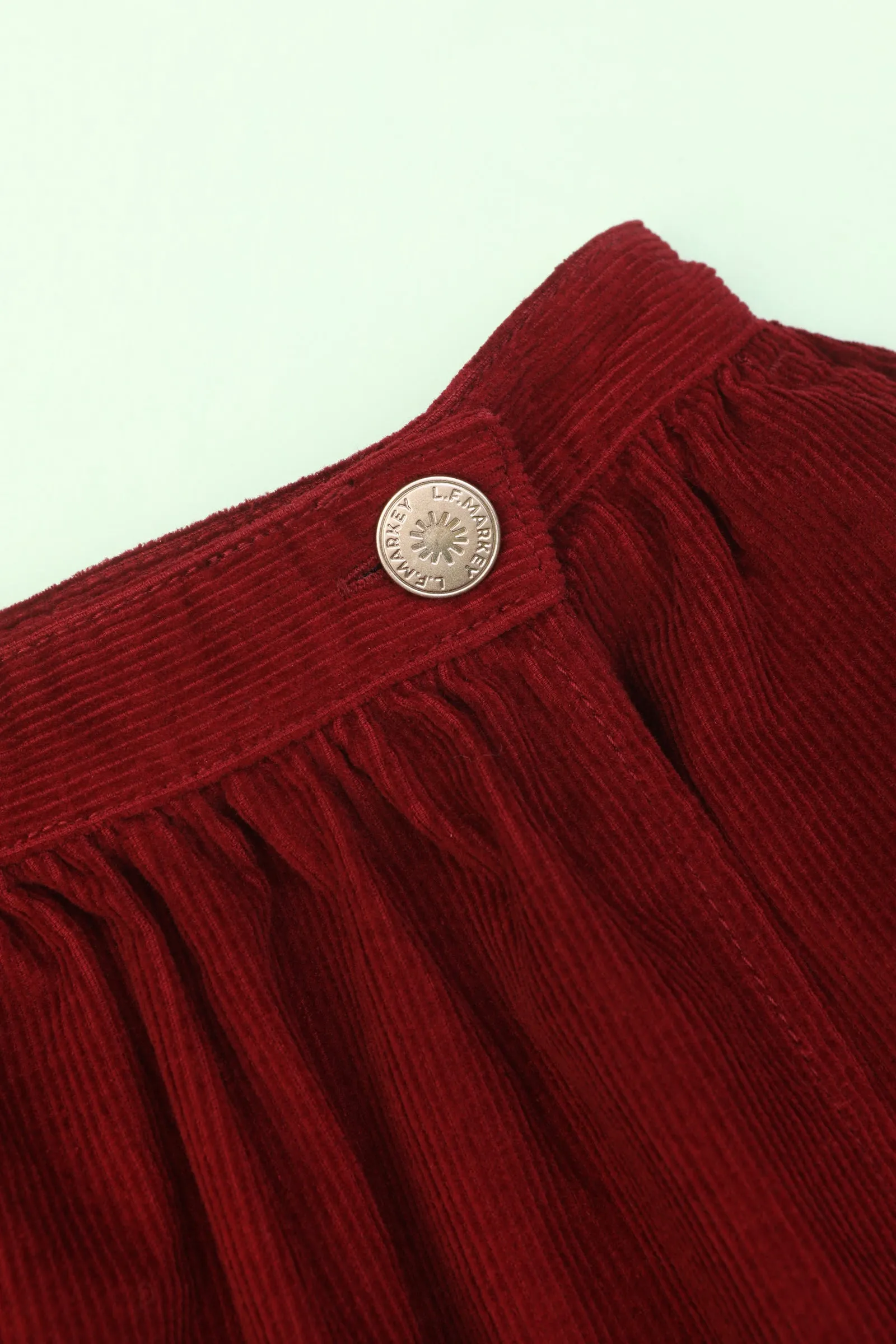 Ross Skirt Burgundy Corduroy