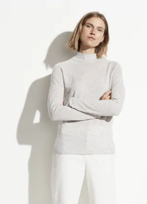 Seamless Funnel Neck Pullover in Heather Grey