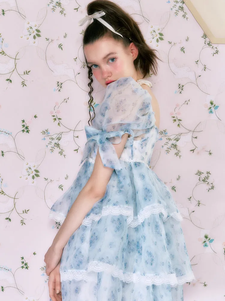 Square neck cake skirt dress【s0000006764】