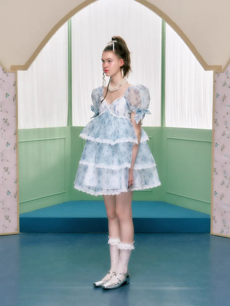 Square neck cake skirt dress【s0000006764】