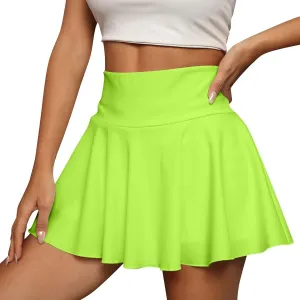 Womens Tennis Skirts High Waisted Tummy Control Pleated Skort Athletic Golf Running Lightweight Skirts with Shorts Pockets