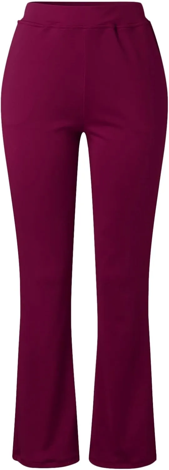 Work Pants for Women 2025 High Waist Stretch Soft Comfy Athletic Workout Yoga Pants Fashion Casual Business Trousers